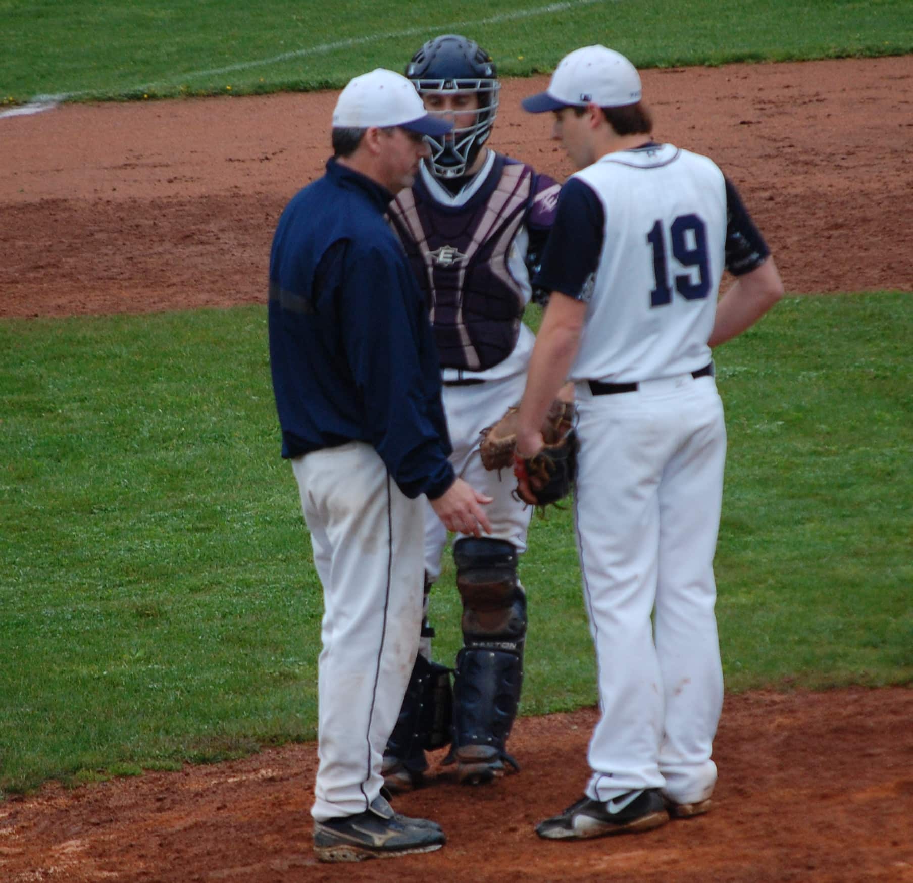 Ryder Chasin and Adam Dulsky strategize during mound visit Friday!
